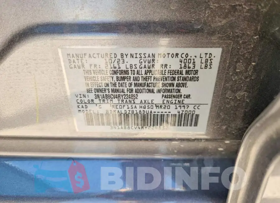 3N1AB8CV4RY224852 Photo# 12