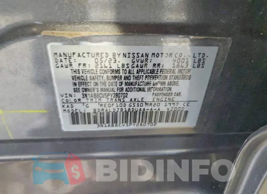 3N1AB8CV5PY280702 Photo# 12