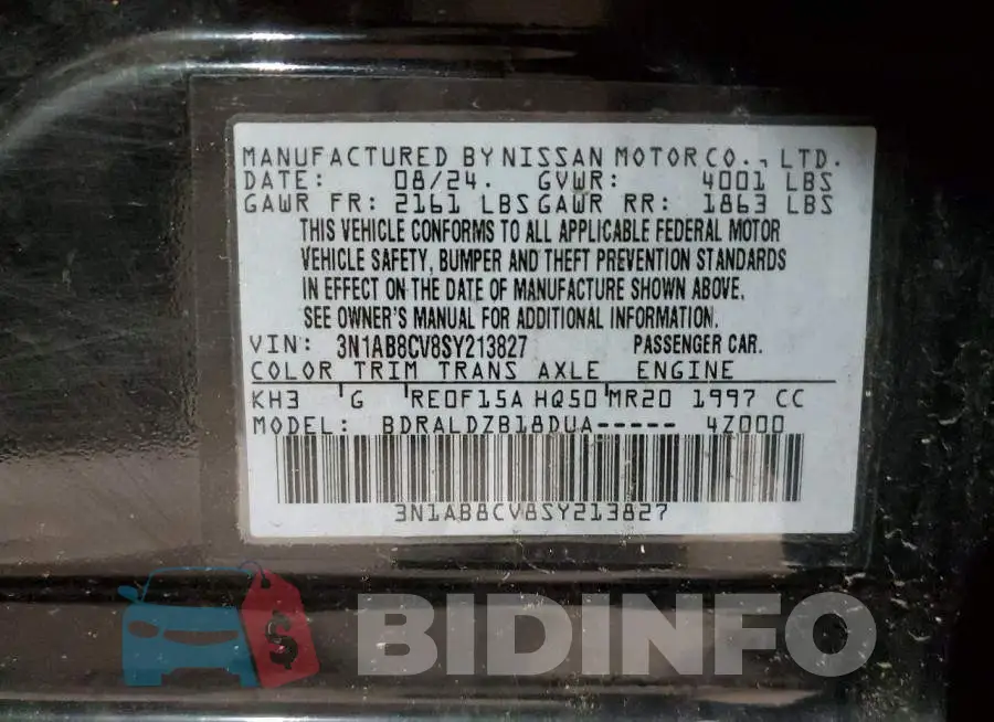 3N1AB8CV8SY213827 Photo# 12