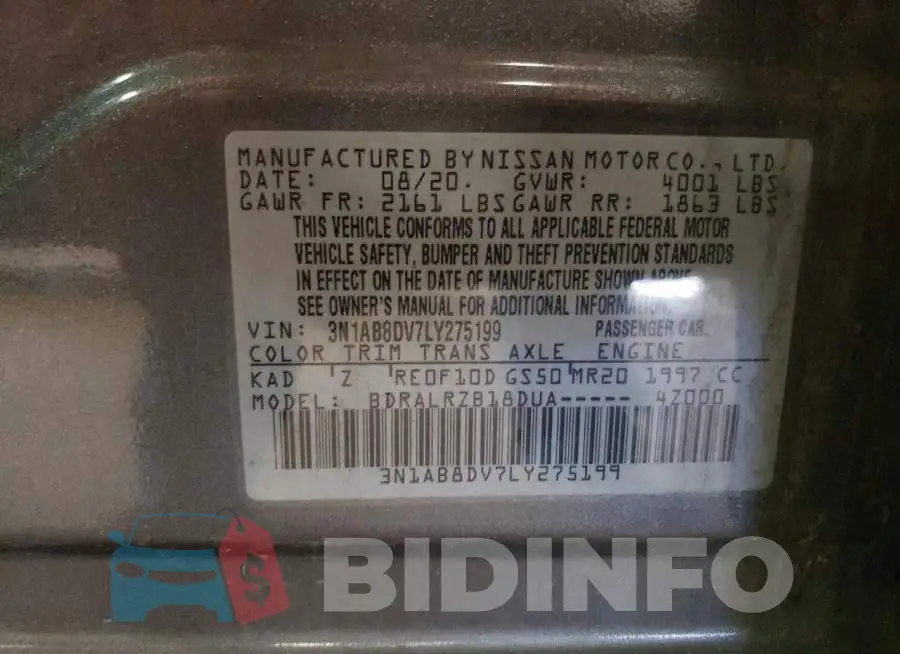 3N1AB8DV7LY275199 Photo# 12