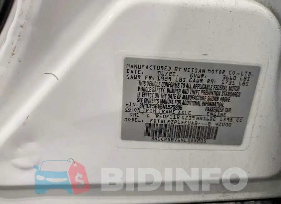 3N1CP5BV6NL525205 Photo# 13