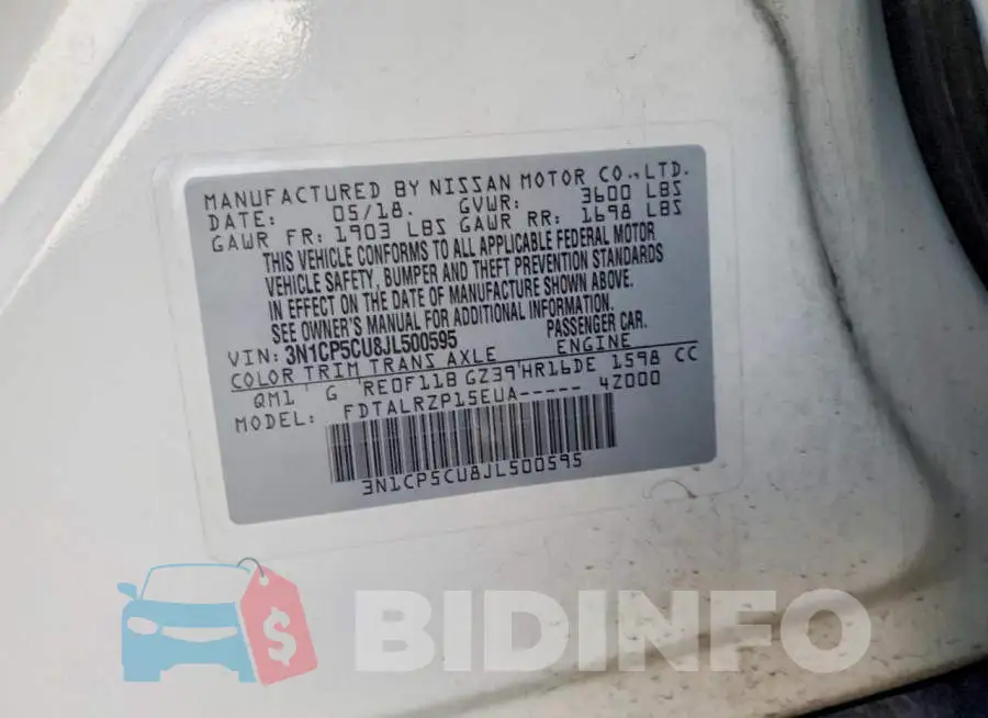 3N1CP5CU8JL500595 Photo# 13