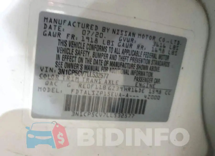 3N1CP5CV7LL532577 Photo# 13