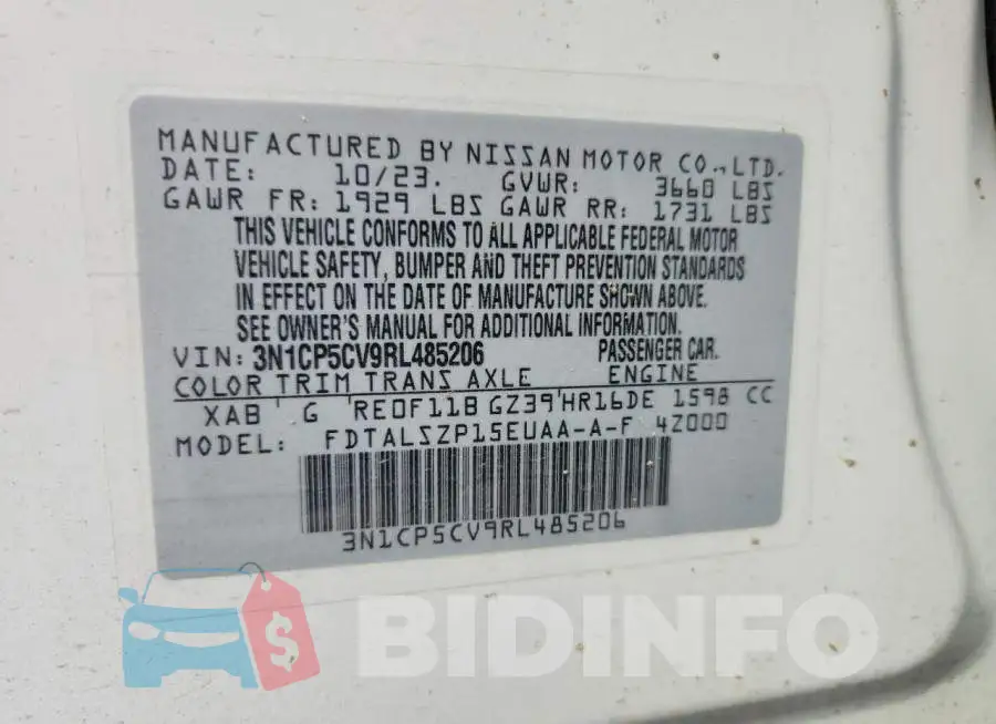 3N1CP5CV9RL485206 Photo# 12
