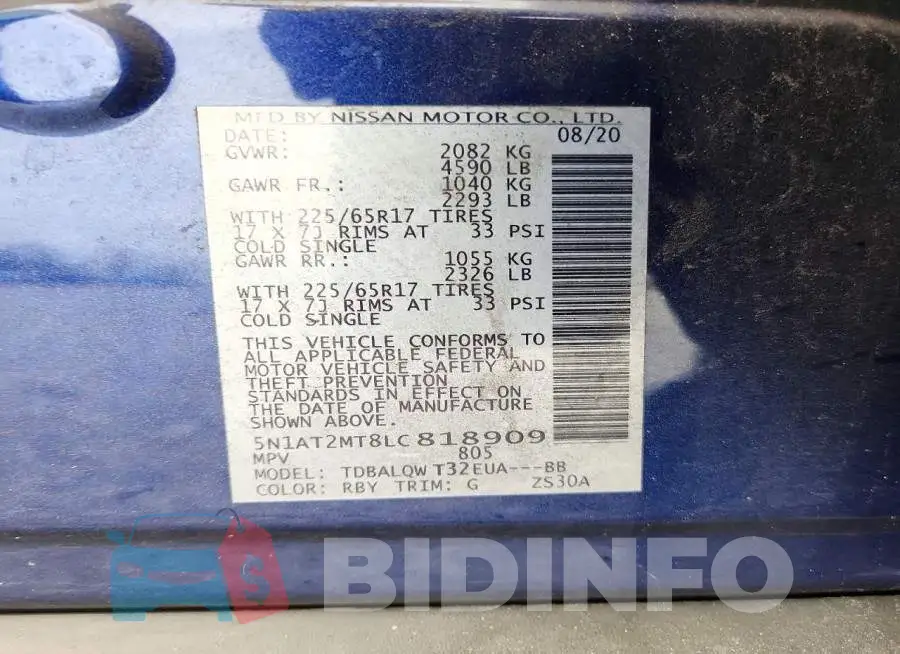 5N1AT2MT8LC818909 Photo# 14