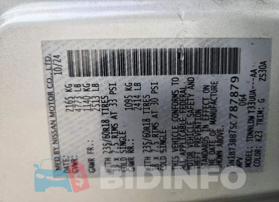 5N1BT3BB7SC787879 Photo# 12