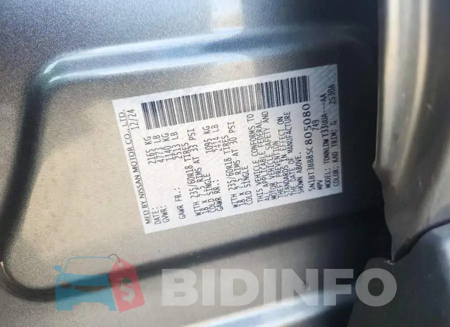 5N1BT3BB8SC805080 Photo# 13