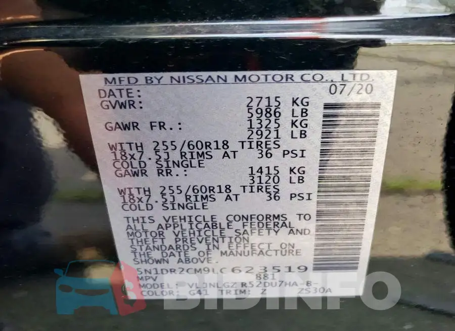 5N1DR2CM9LC623519 Photo# 13