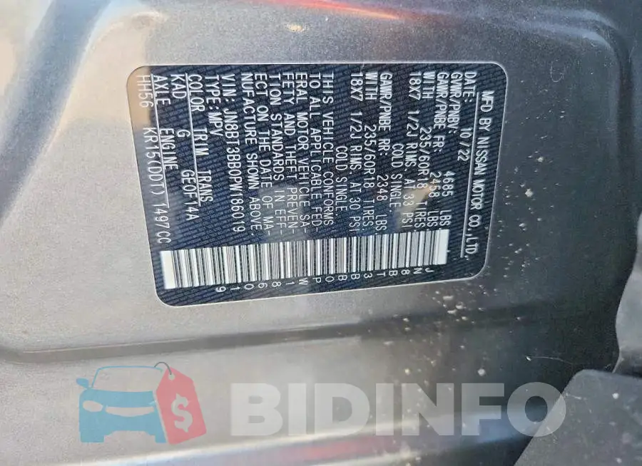 JN8BT3BB0PW186019 Photo# 13