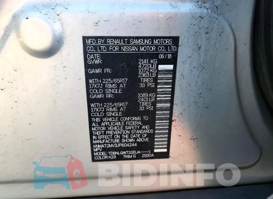 KNMAT2MV3JP604244 Photo# 14