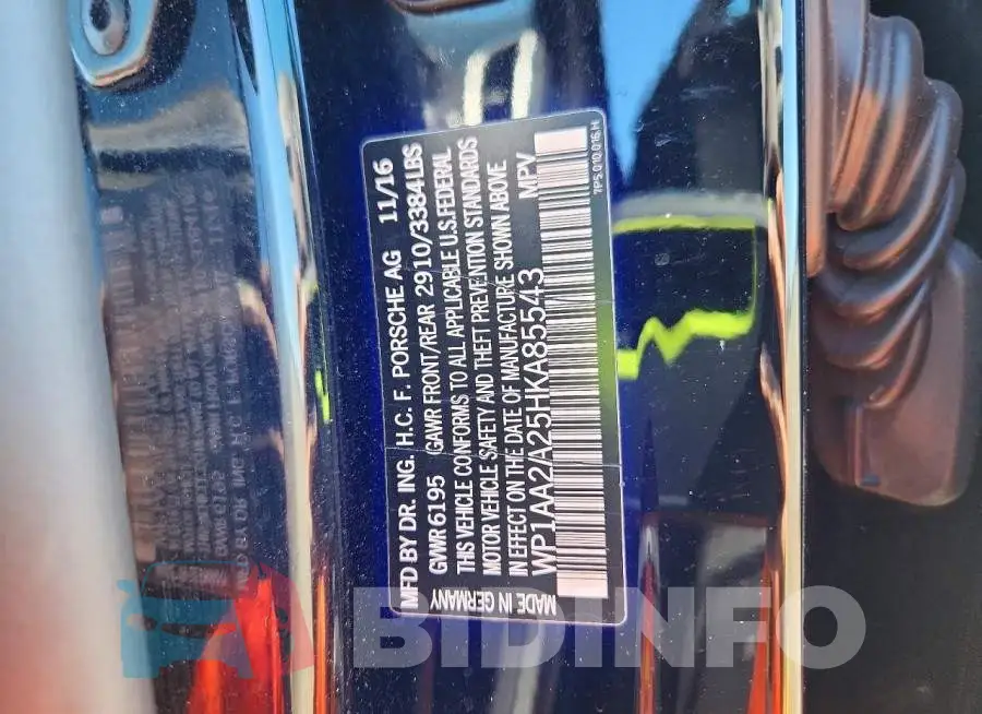 WP1AA2A25HKA85543 Photo# 13
