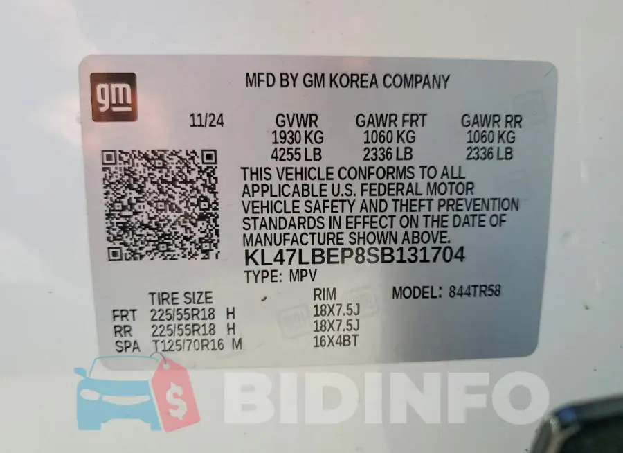 KL47LBEP8SB131704 Photo# 13