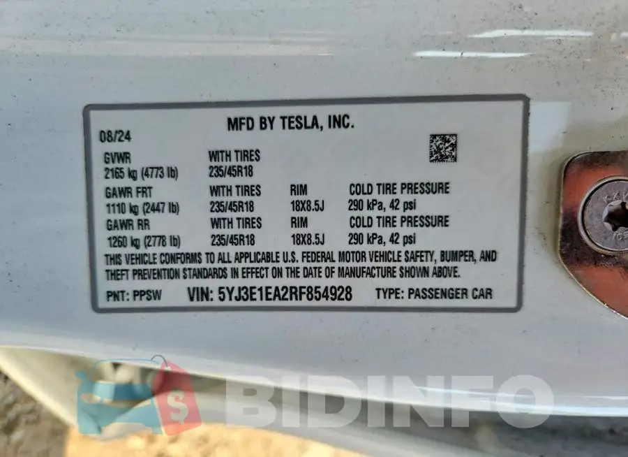 5YJ3E1EA2RF854928 Photo# 12