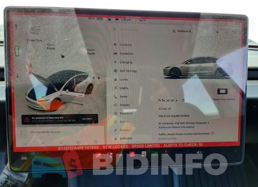 5YJ3E1EA4RF747850 Photo# 9