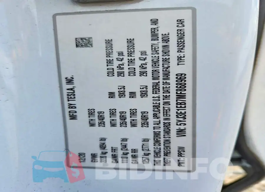 5YJ3E1EB7MF868969 Photo# 13