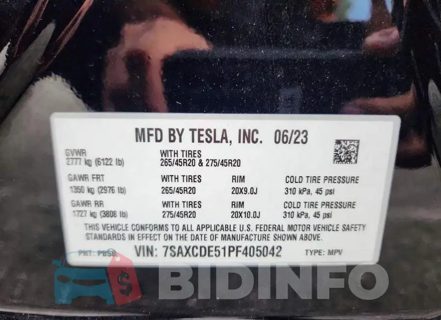 7SAXCDE51PF405042 Photo# 13