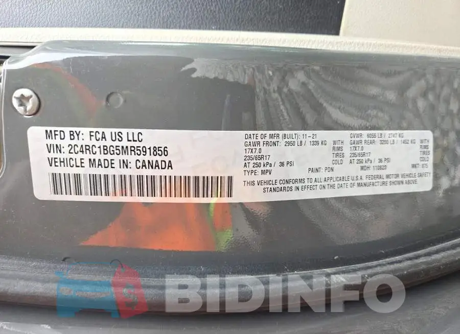 2C4RC1BG5MR591856 Photo# 13