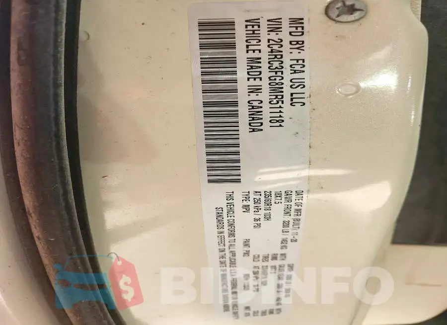 2C4RC3FG8MR511181 Photo# 13
