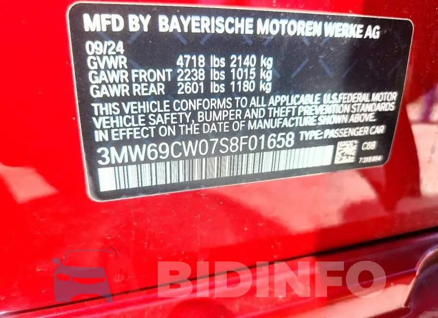 3MW69CW07S8F01658 Photo# 12