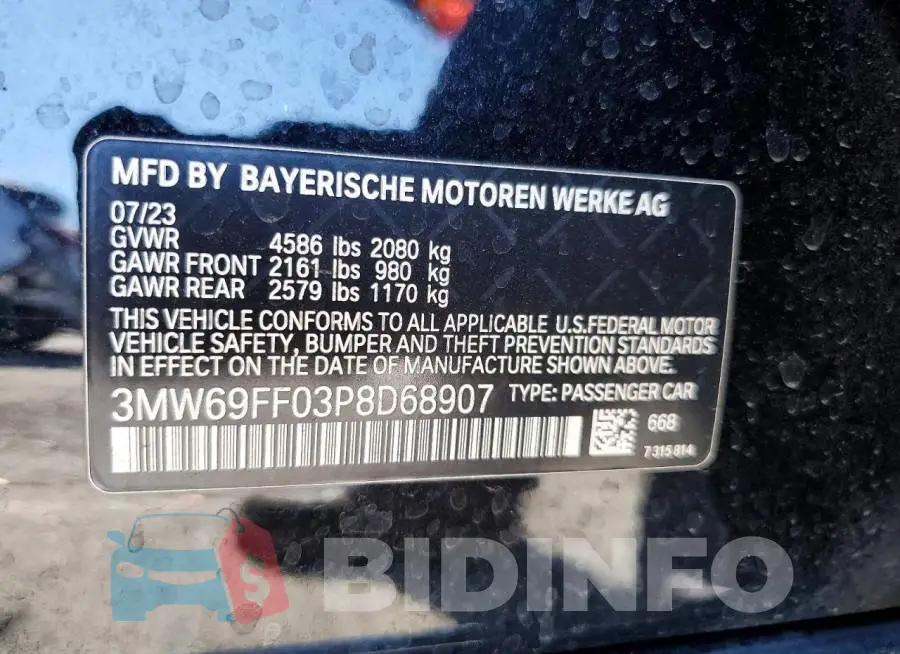 3MW69FF03P8D68907 Photo# 12