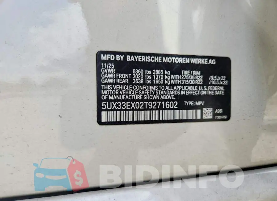 5UX33EX02T9271602 Photo# 14
