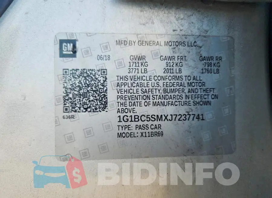 1G1BC5SMXJ7237741 Photo# 13