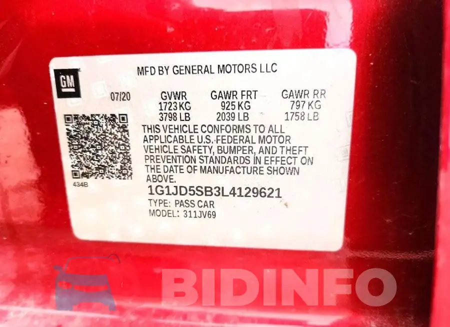 1G1JD5SB3L4129621 Photo# 12