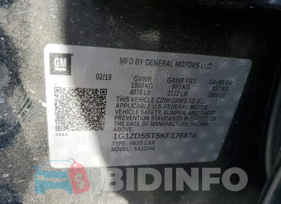 1G1ZD5ST5KF176874 Photo# 12