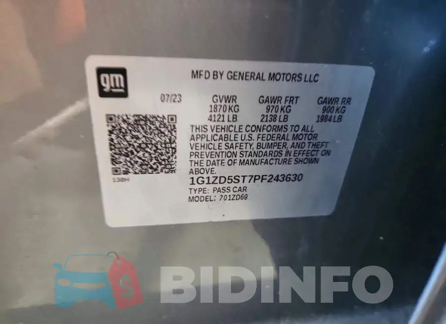 1G1ZD5ST7PF243630 Photo# 12