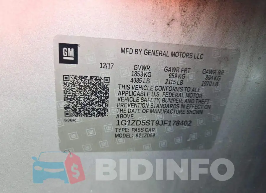 1G1ZD5ST9JF178402 Photo# 12