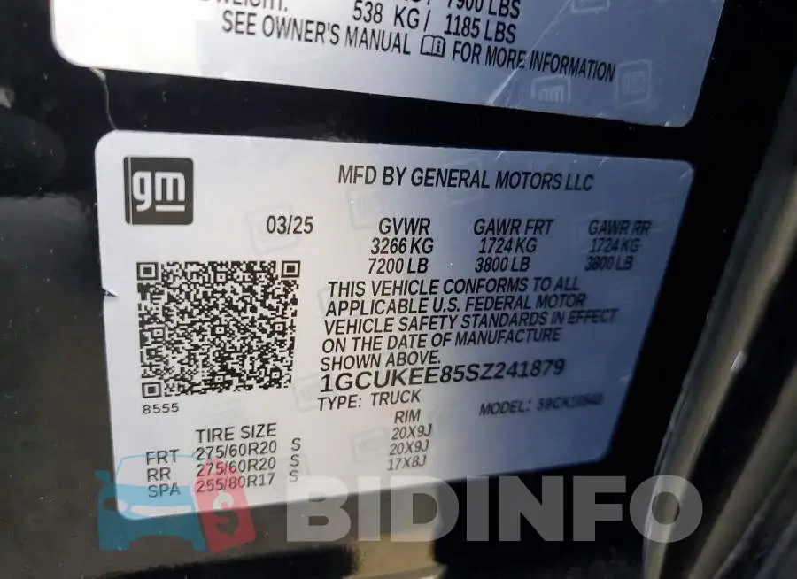 1GCUKEE85SZ241879 Photo# 12