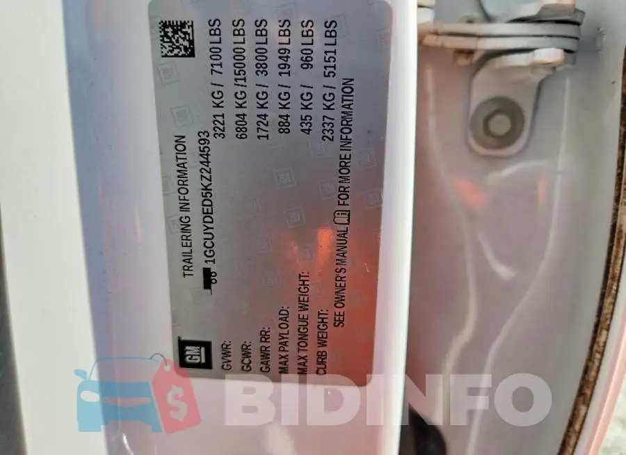 1GCUYDED5KZ244593 Photo# 12