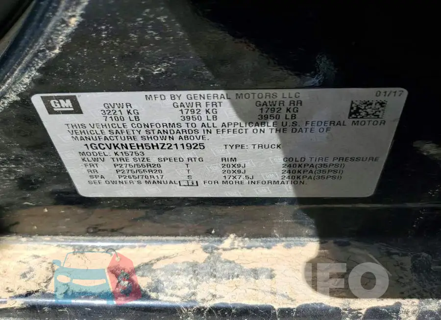 1GCVKNEH5HZ211925 Photo# 12