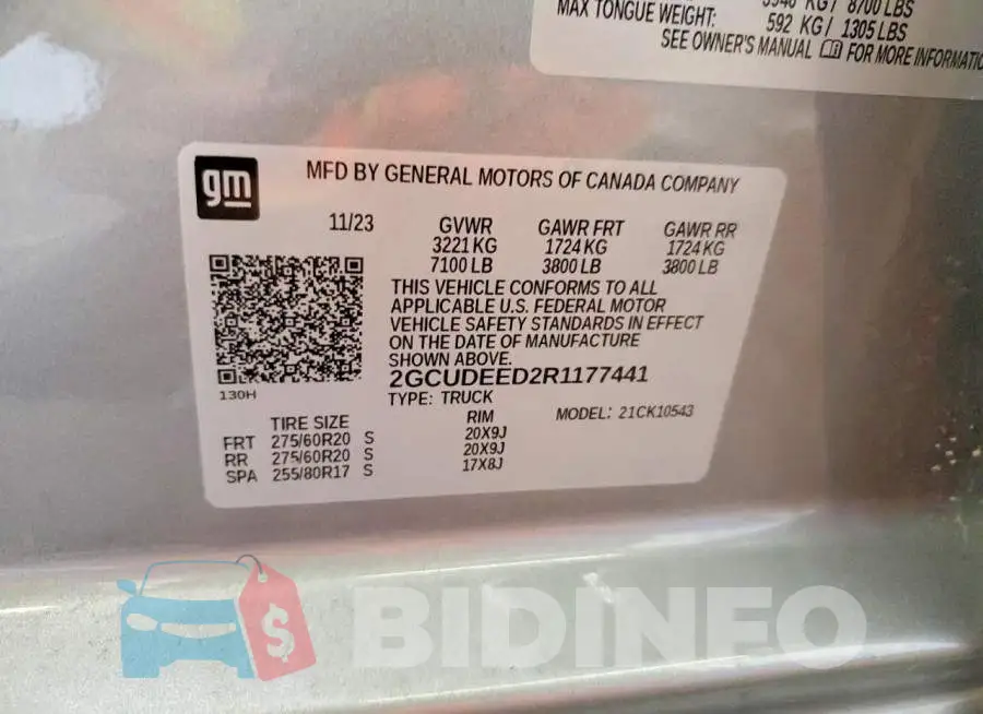 2GCUDEED2R1177441 Photo# 12