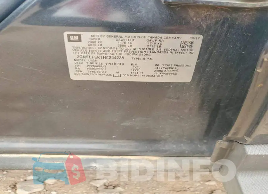2GNFLFEK7H6344238 Photo# 13