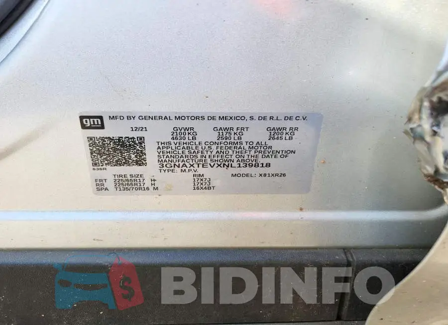 3GNAXTEVXNL139818 Photo# 12