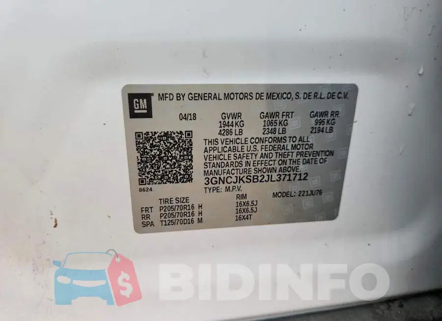 3GNCJKSB2JL371712 Photo# 12