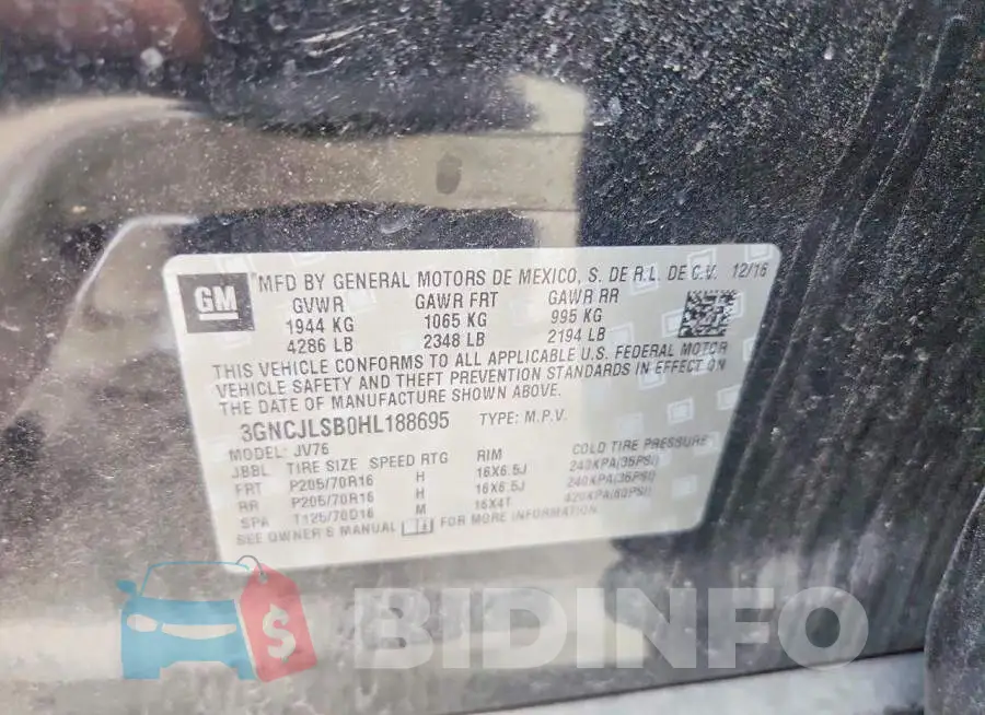 3GNCJLSB0HL188695 Photo# 13