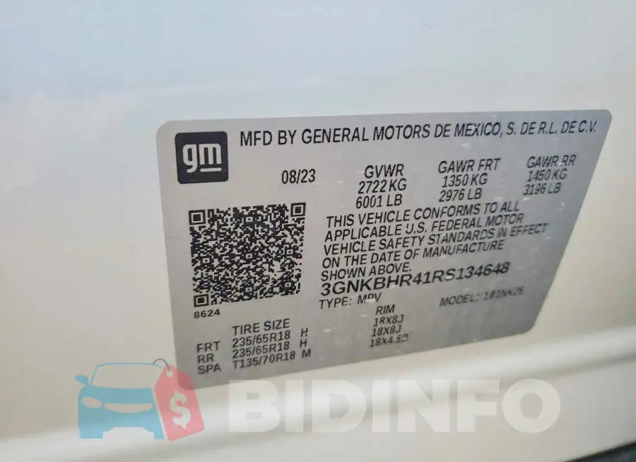 3GNKBHR41RS134648 Photo# 13