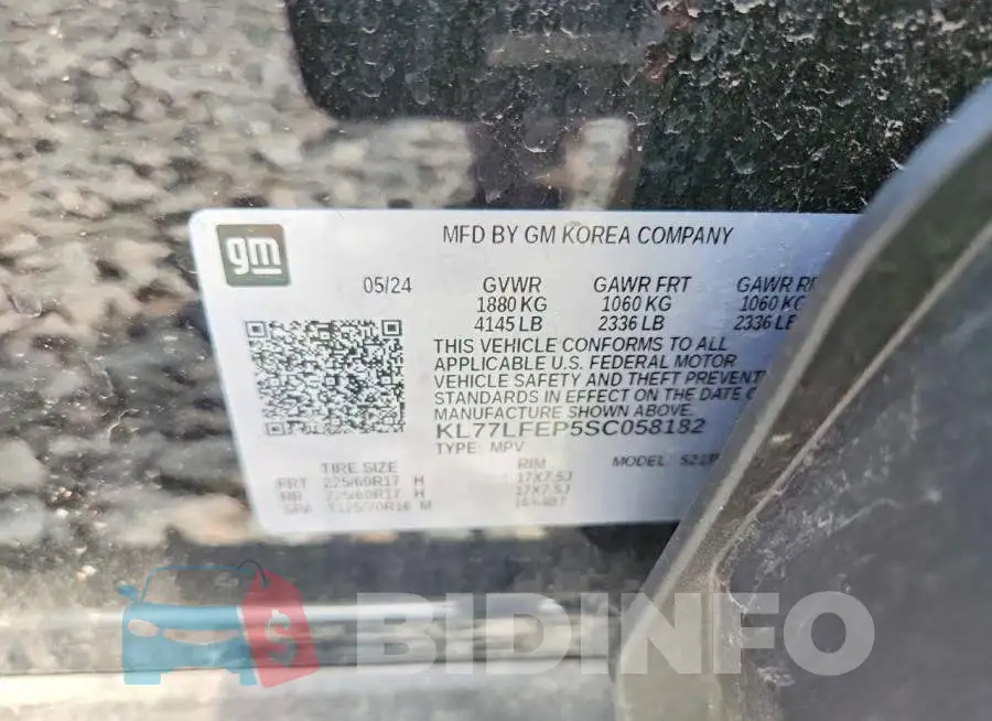 KL77LFEP5SC058182 Photo# 13