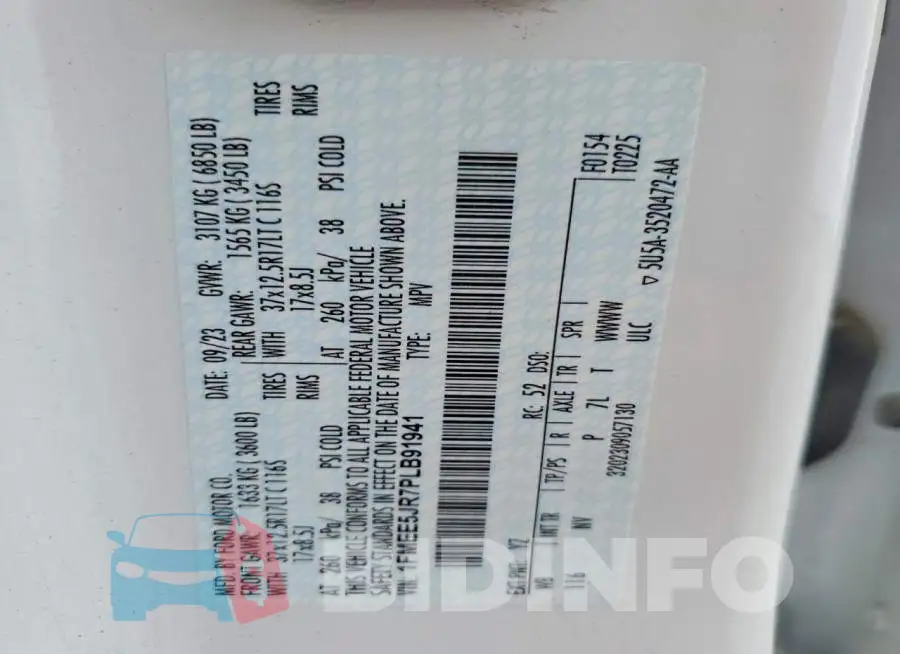 1FMEE5JR7PLB91941 Photo# 13
