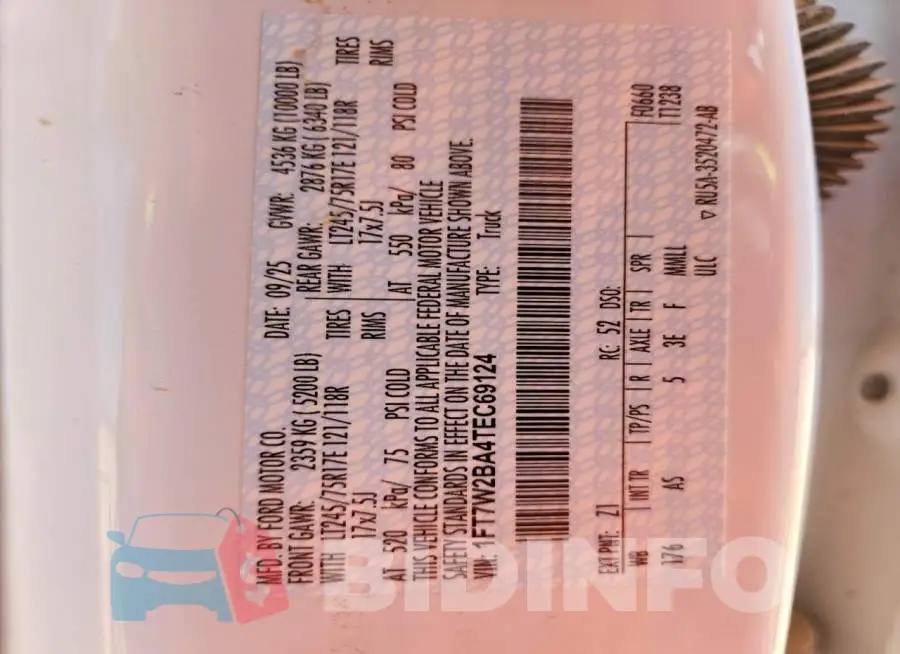 1FT7W2BA4TEC69124 Photo# 12
