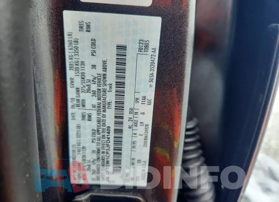 1FTEW1CP3JFD41409 Photo# 12