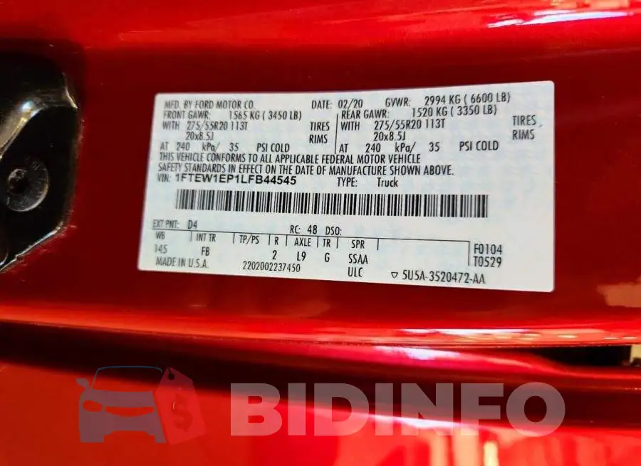 1FTEW1EP1LFB44545 Photo# 12