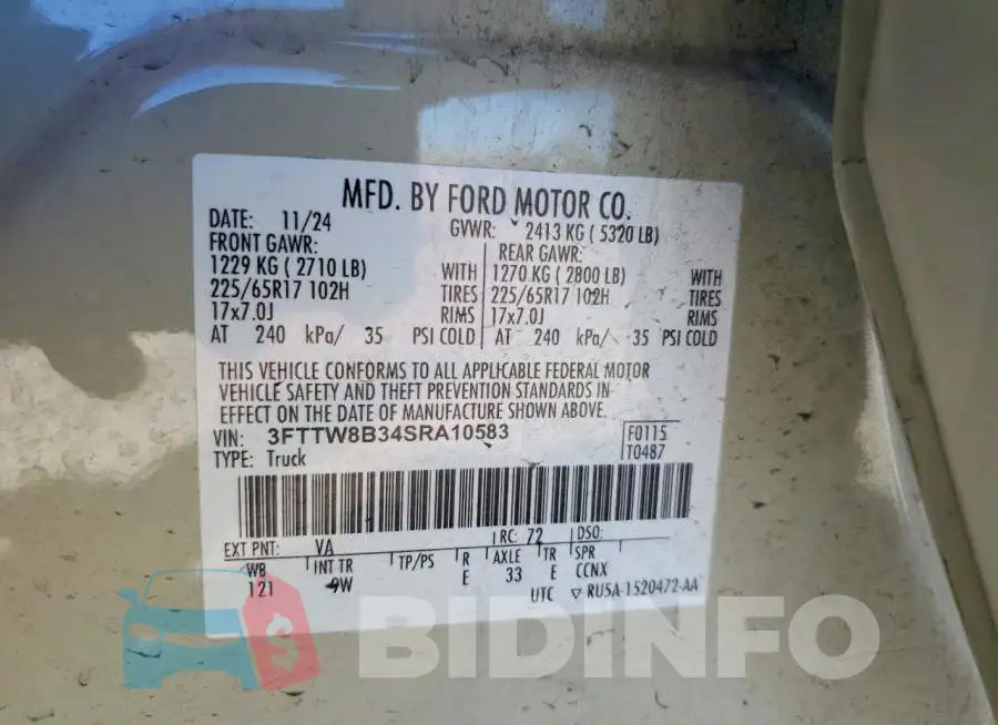 3FTTW8B34SRA10583 Photo# 12