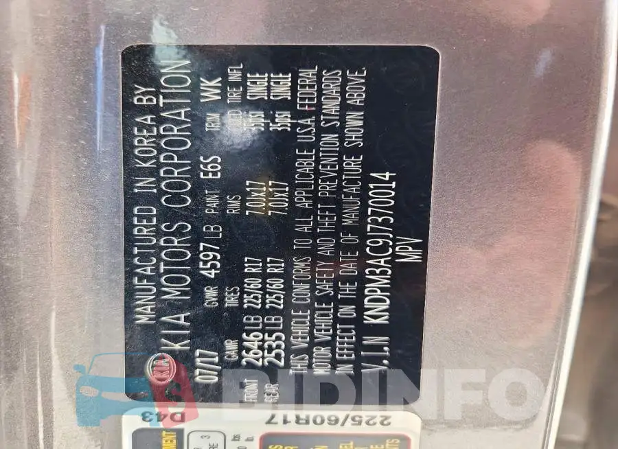 KNDPM3AC9J7370014 Photo# 14