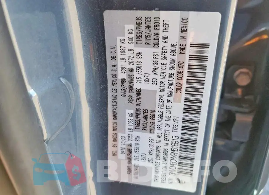 3MVDMBCMXRM616913 Photo# 13