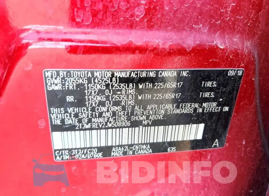 2T3WFREV2JW508906 Photo# 13