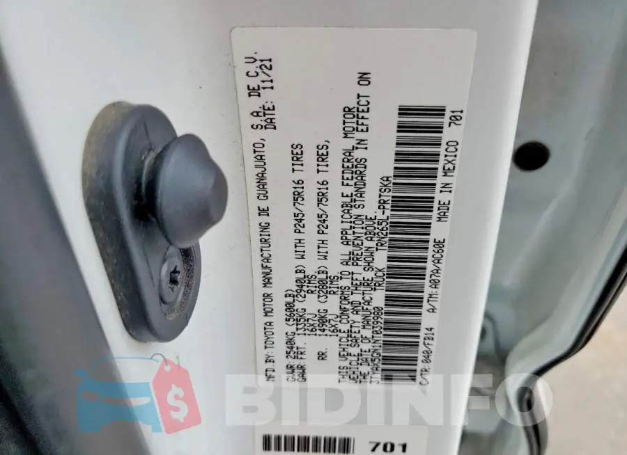 3TYAX5GN1NT039980 Photo# 12