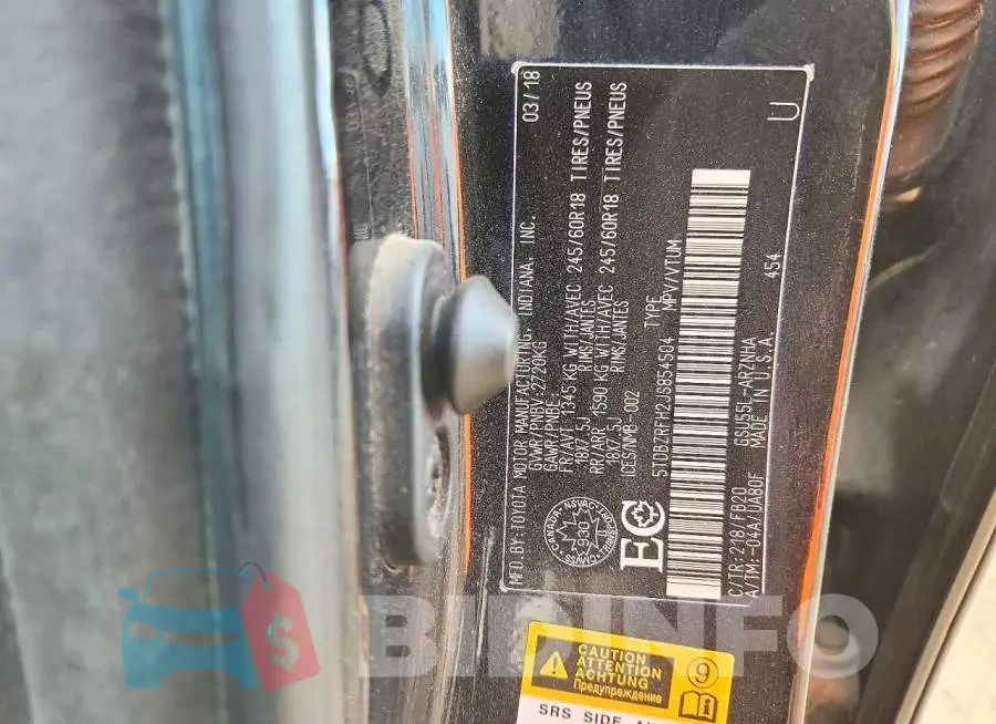 5TDBZRFH2JS854504 Photo# 13
